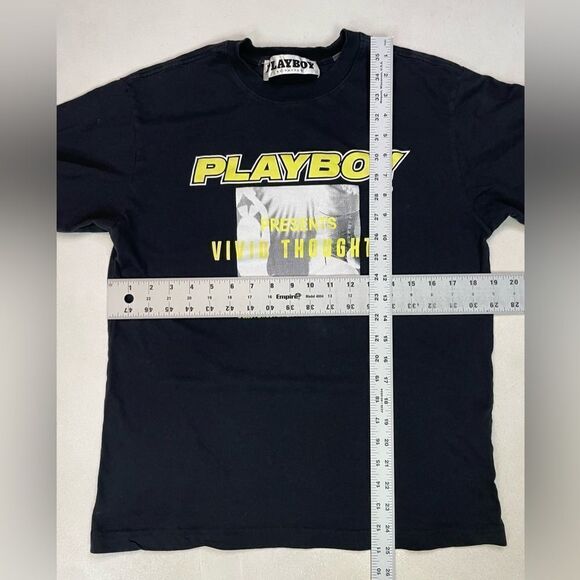 Playboy HD Vivid Thoughts Graphic T-shirt Women Small Oversized Black - Picture 6 of 6